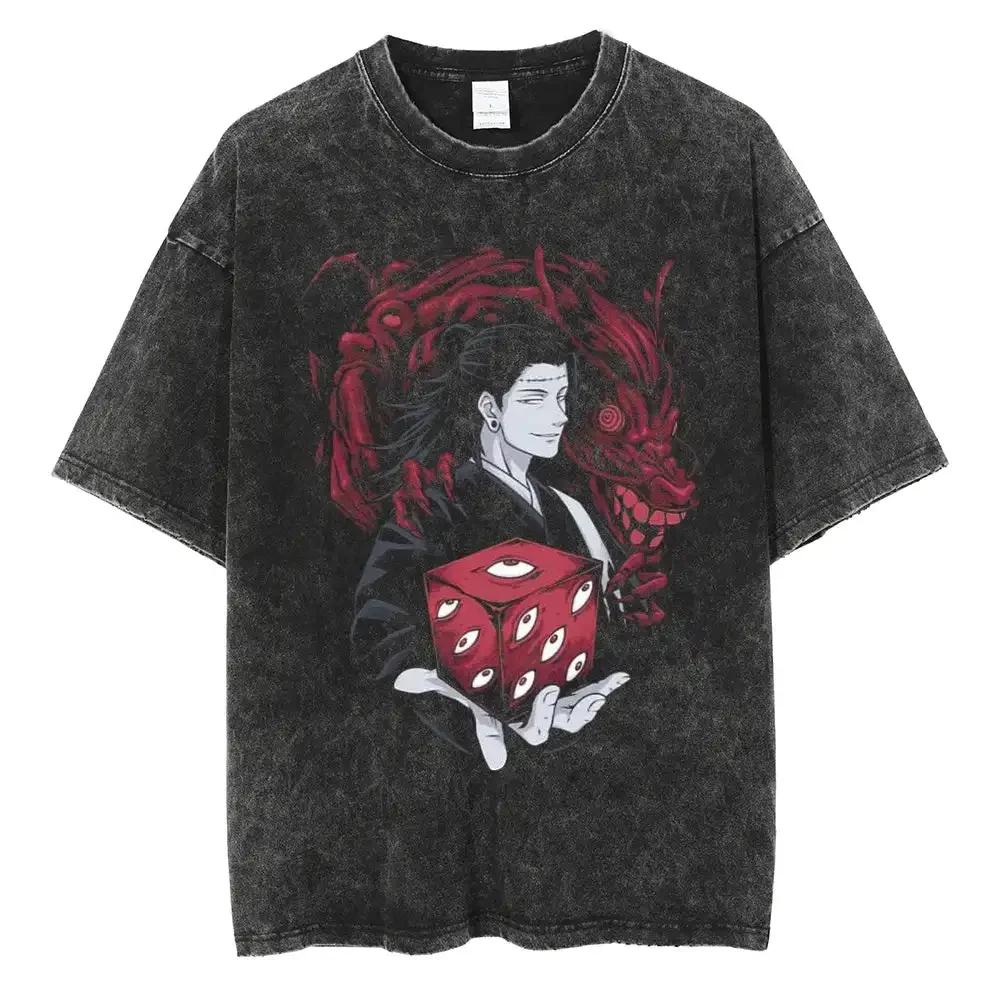 Jujutsu Kaisen 2026 New Hot Geto Suguru Dark Mastery Men's T-shirt Pure Cotton High-quality Leisure Sports Y2K Summer Figure