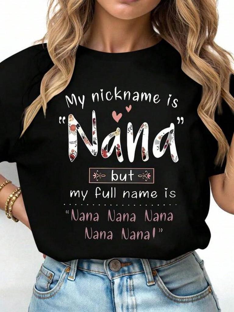 1pc Women S California West Coast Print Black TShirt, Crew Neck, Casual Cotton Tee Medium Stretch Knit Fabric, Regular Fit For Female Ladies For