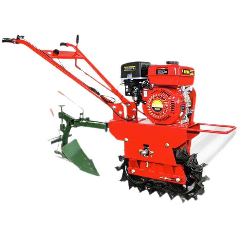 Xijiaer 173F Diesel Track Micro Tiller with Plowing and Trenching Attachments CN plug (adapter included)