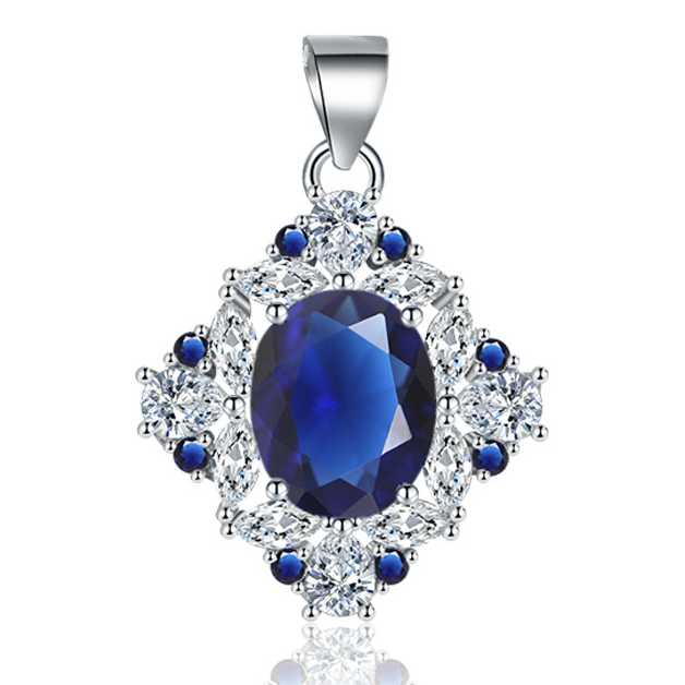 

SACE GEMS классический роскошный циркон женский кулон ожерелье ювелирные изделия свадебный подарок для вечеринки синий