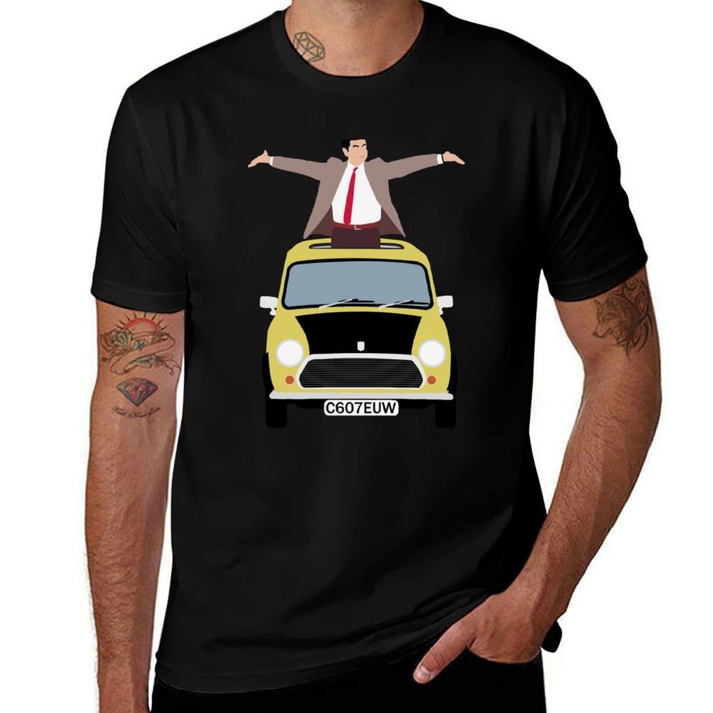Mr Bean And Mini Tshirt Gym Wear Breathable Short Sleeve Tee Tshirt
