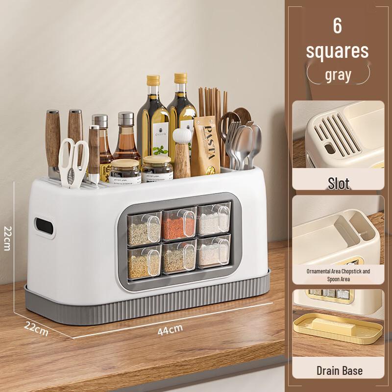 Multi-functional Kitchen Storage Rack with Knife Holder