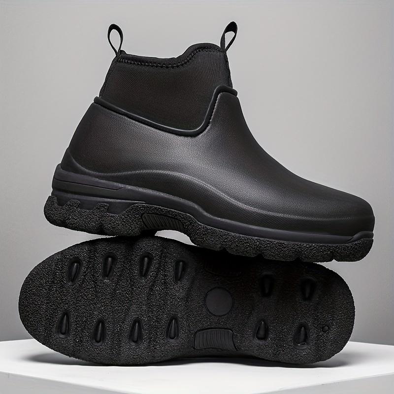 Men Rain Shoe Thick Soled Chef Shoes High Casual Sport Shoe Hiking Shoes Waterproof Anti Slip Men Short Boots Wear Resistant