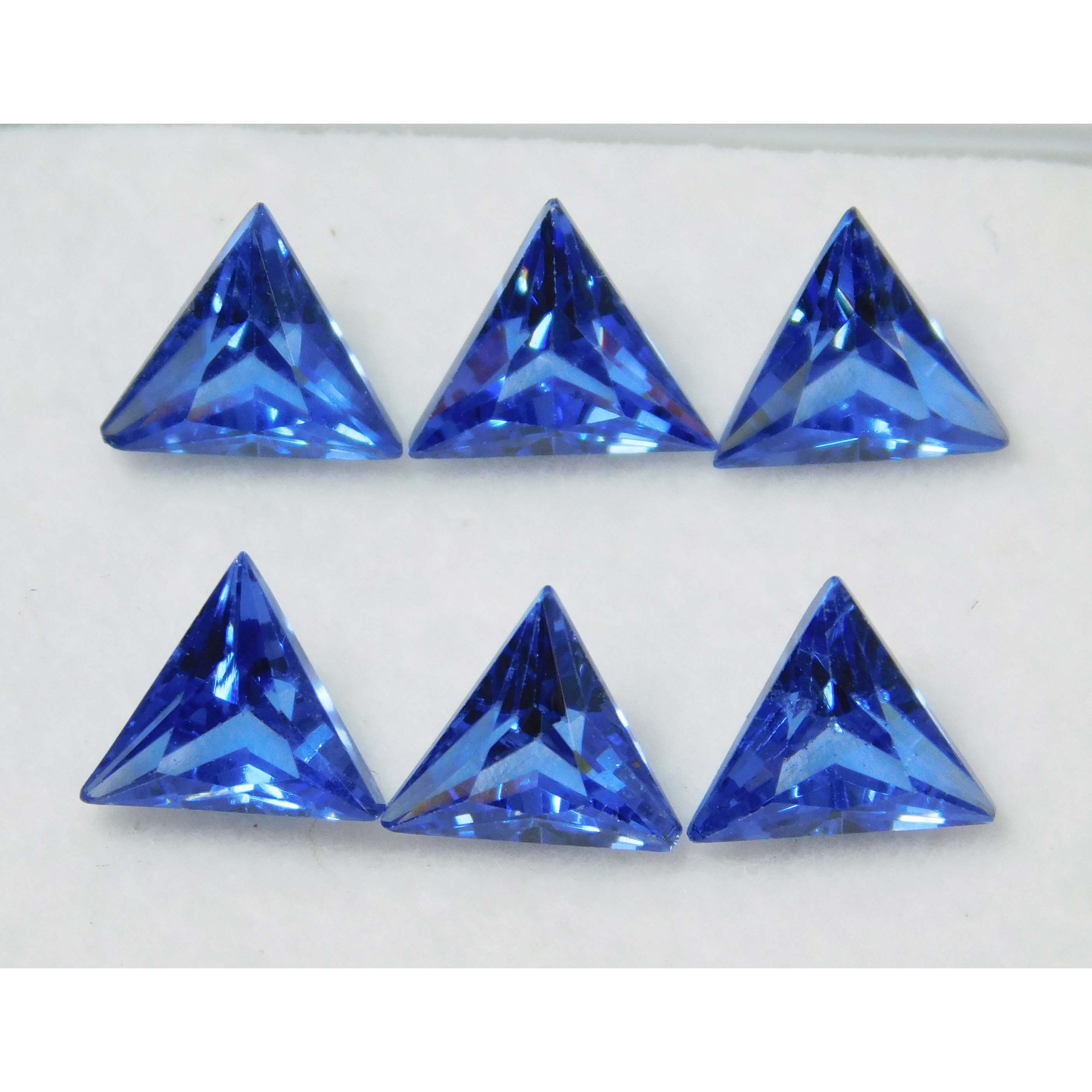 

CERTIFIED 3-5 Ct Natural Blue Sapphire Trillion Cut Lot 6 PCS Loose Gemstone MULTTIQ115 5 mm approx синій