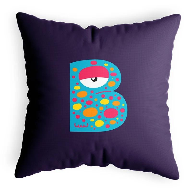 Cartoon Funny Animal Letter Pillowcase Home Decoration Children's Room Game Pillowcase Living Room Sofa Cushion Cover