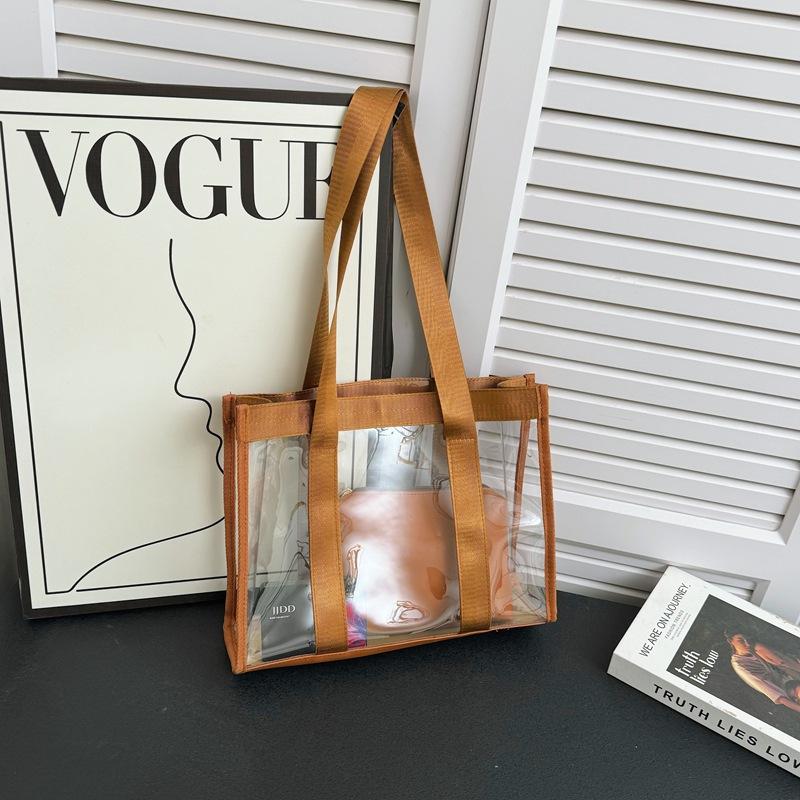 2025 new casual new transparent jelly bag daily street trend shoulder bag tote bag handbag