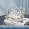 Elegant Transparent Fruit and Snack Plate for Coffee Table or Hotel Desk
