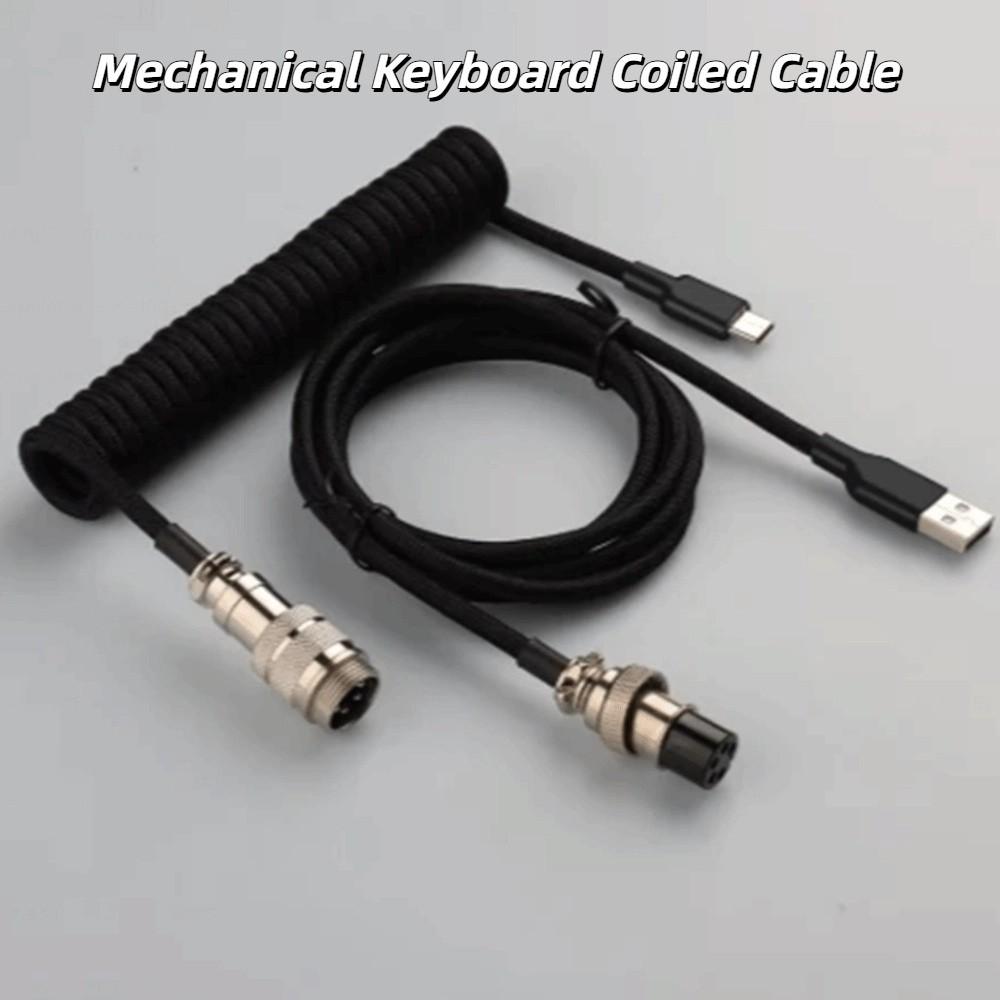 USB Port a Mechanical Keyboard Type C USB Cable Mechanical Keyboard Coiling Cord  Desktop Computer