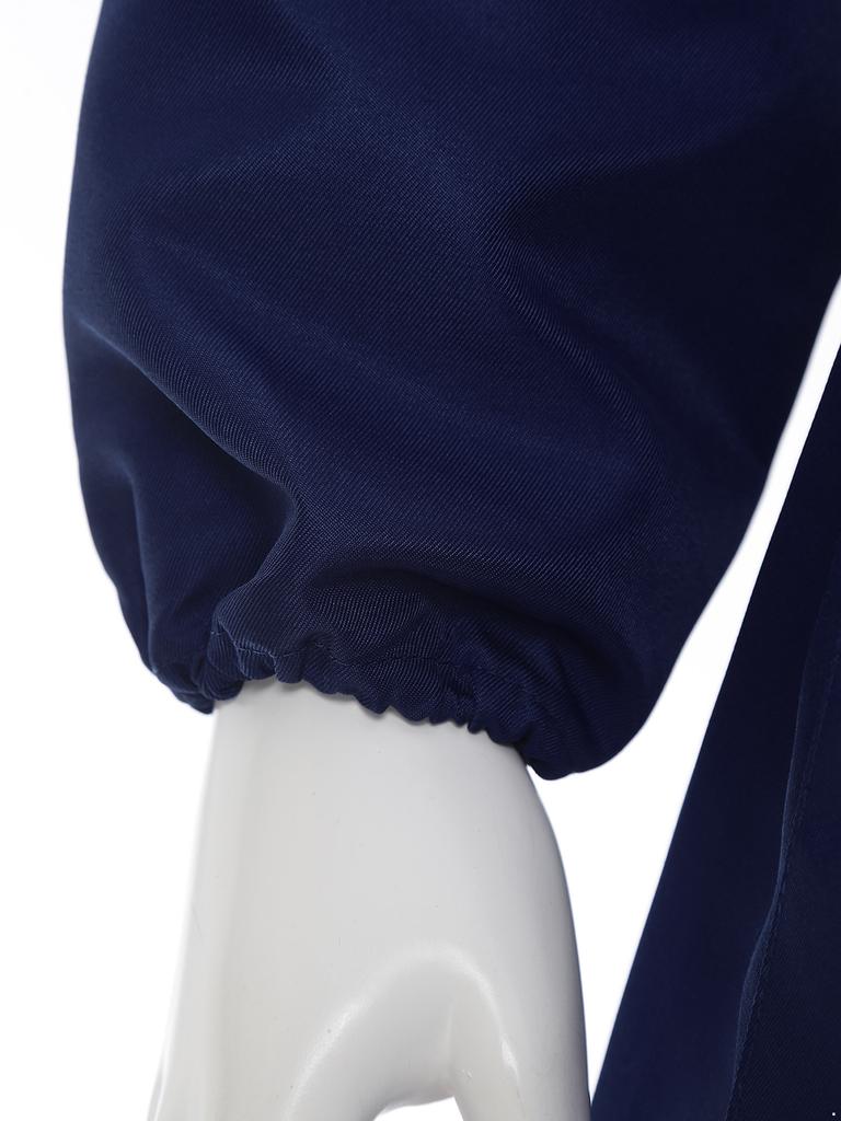 Unisex Werkstattuniform Langarm Knopfleiste Overall Reflektierende Streifen Taschen Arbeitskleidung Verschleißfester Mantel