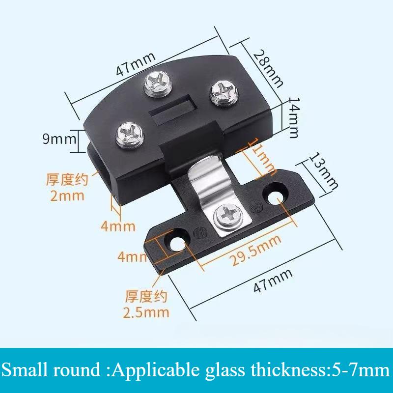1 Pcs Cake Cabinet Glass Hinge High Quality Punch-free Wine Cabinet Cabinet Glass Hinge Furniture Hardware Accessories