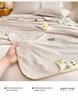 Old Money Style Cotton Linen Throw: Skin-Friendly, Breathable, Antibacterial, All-Season, Summer, Thin Aviation Multifunctional Blanket.