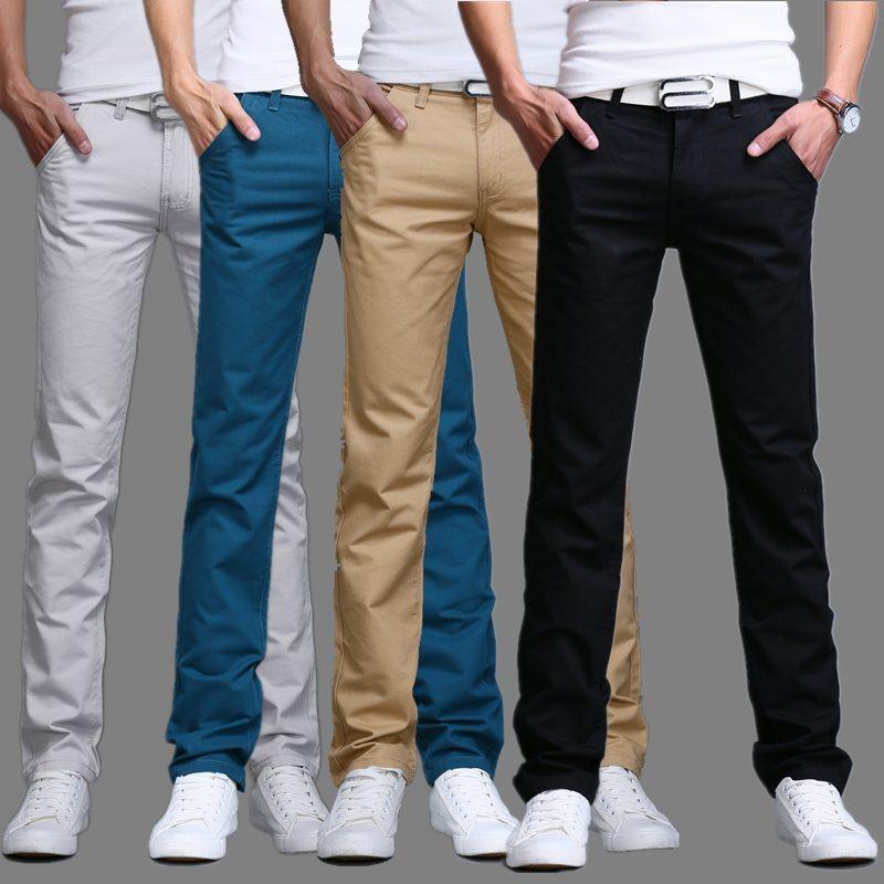 Summer Casual Pants Men Cotton Slim Fit Chinos Fashion Male Clothing Plus Size Trousers Cargo Pants Streetwear