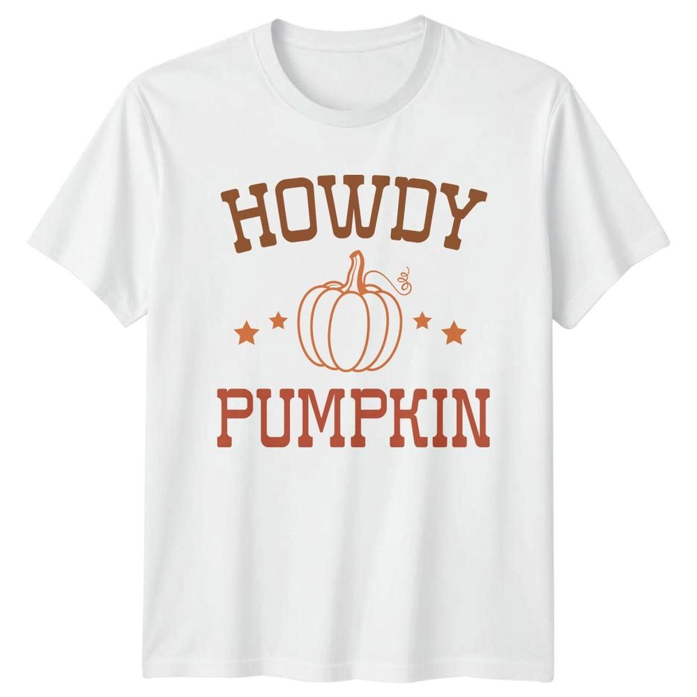 Howdy Pumpkin TShirt Western Fall Harvest Autumn Gift For Him And Her S