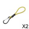 2x Bungee Cord with Carabiner Strap Heavy Duty Durable Outdoor Elastic Rope Mini Cords