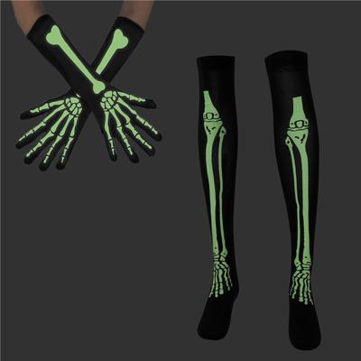Skeleton Gloves Stockings Halloween Costume For Costume Role Play Accessories