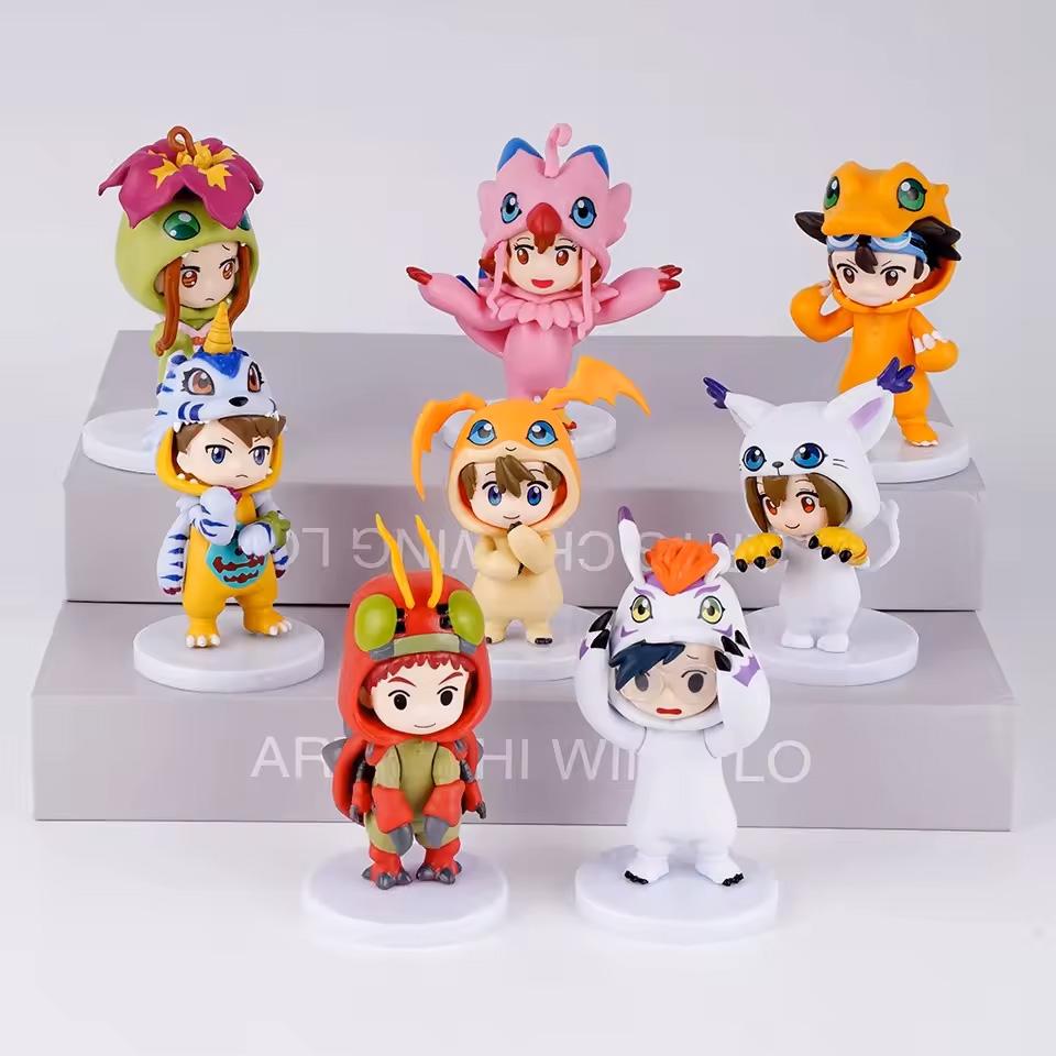 8pcs/set Anime Digital Monster Digimon Cosplay Cute Action Figure Model Beautiful Toys for Children High Quality