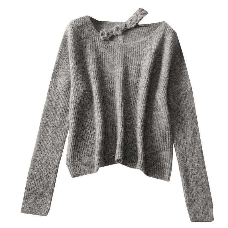 Autumn Long Sleeve Short Knitwear Women's Clearance Collection