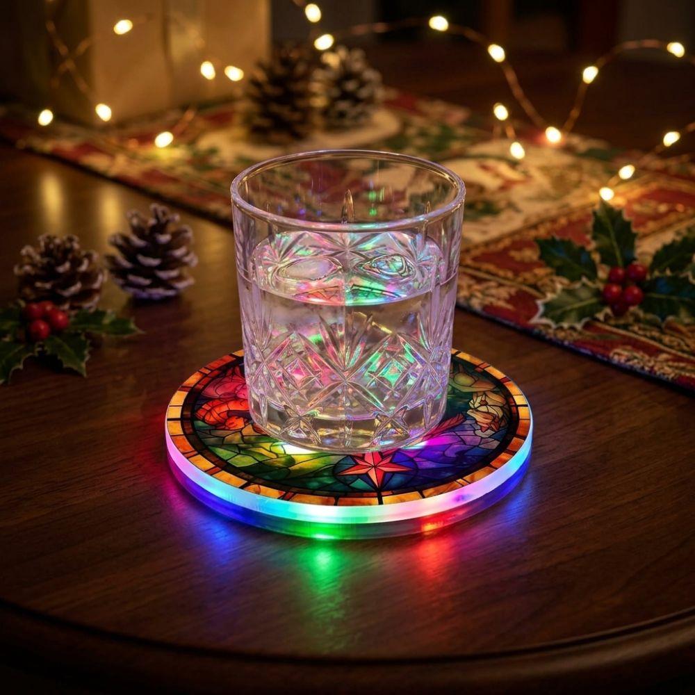 Christian Religious Nativity Cup Pad Round Religious Figure Coaster Holiday Decor
