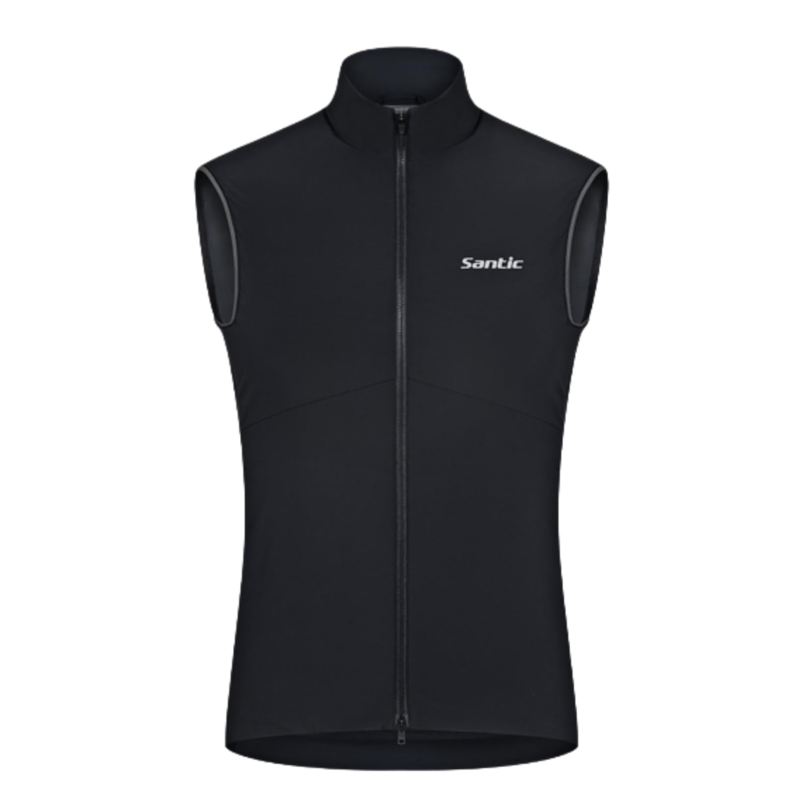 

Santic Men s Reflective Fleece Cycling Jersey, Sleeveless, Windproof and Warm, Perfect for Fall and Winter, Black, Size XXL