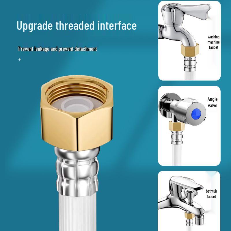 Universal Washing Machine Water Inlet Hose with 4-Point Copper Connector, PVC, for Automatic Pulsator Drums