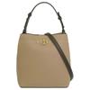 Felix Gold Logo Bucket Bag Leather Shoulder Tote Women Bags Cream 153436-200