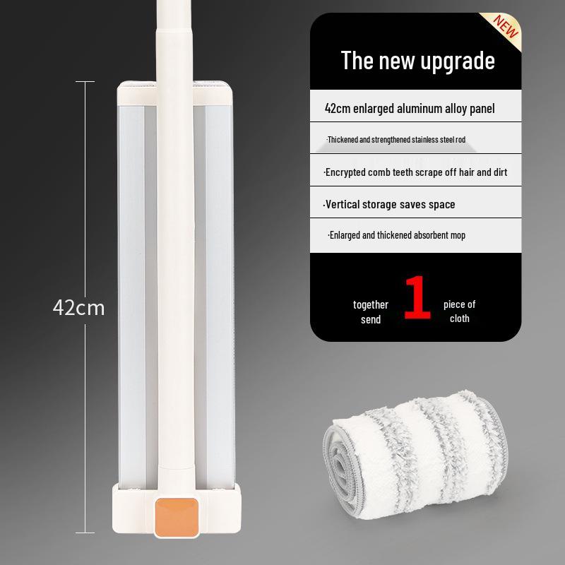 2023 Hands-Free Absorbent Flat Mop - Large, Lightweight Aluminum Design for Effortless Cleaning