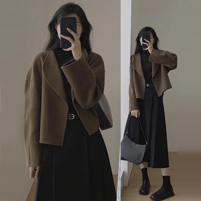 

New 2025 Autumn/Winter Women s French Hepburn Wool Coat: This Year s Trendy Design Default Size