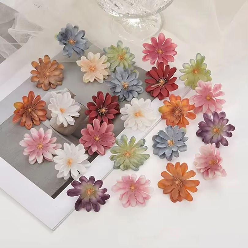 Silk Artificial Flower Chrysanthemum Blossoms Wedding Garden Bridal Bouquet Wreaths Home Vase Table Decor Diy Scrapbook Gift Box