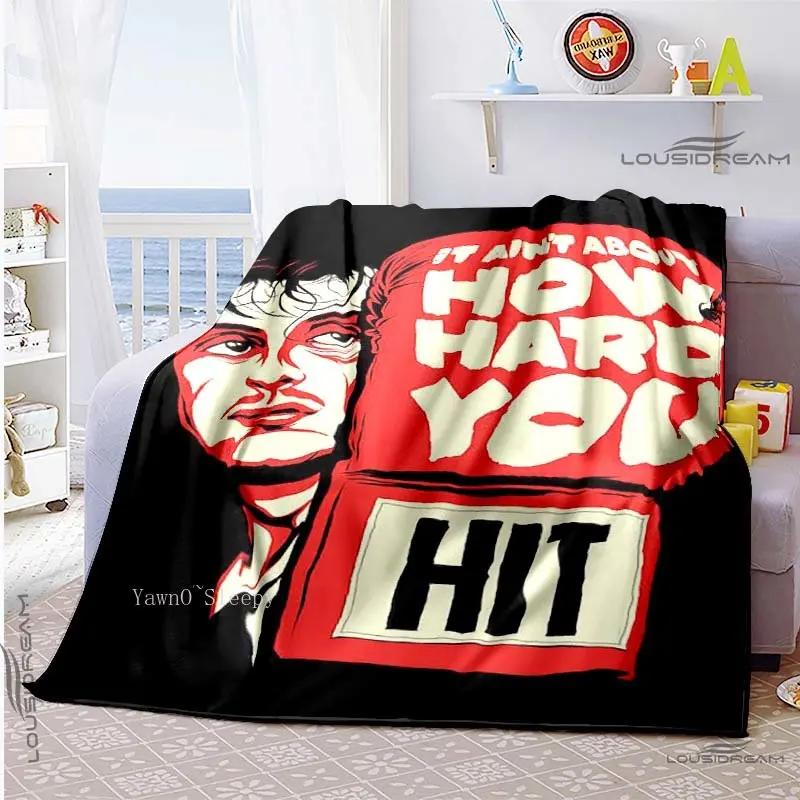 The Champion of Boxing 3D Printed Blanket Rock-y Character Blanket for Fans Bedding Bedspread Sofa Air Condition Warming Cover