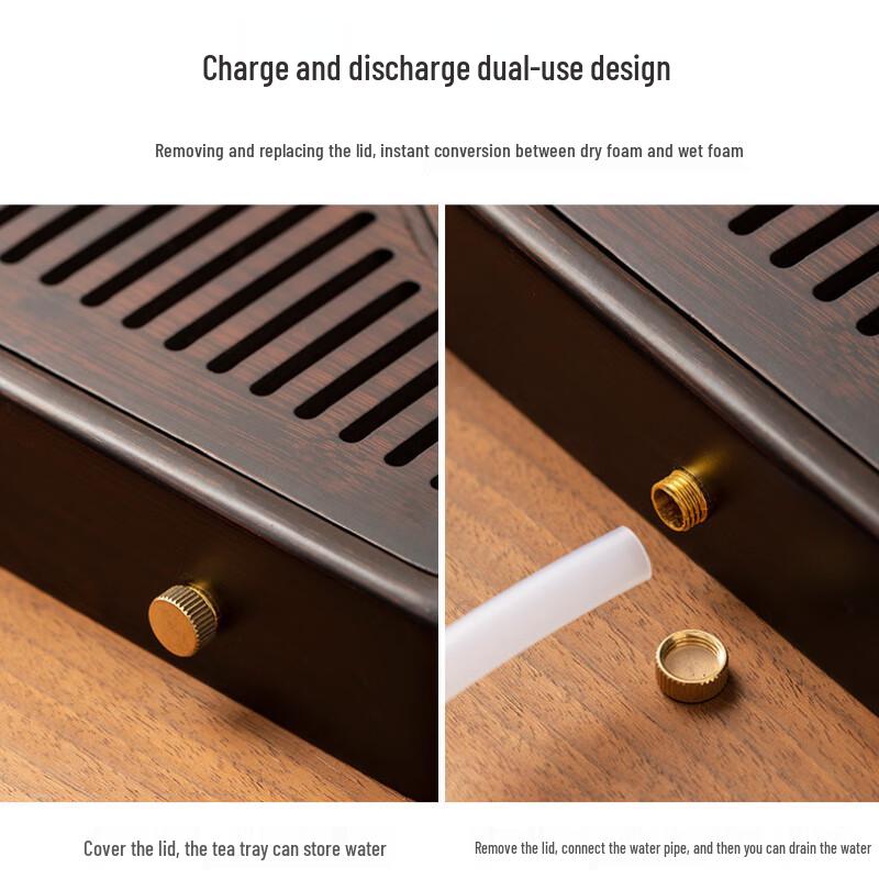 New Chinese Style Bamboo Draining Tea Tray