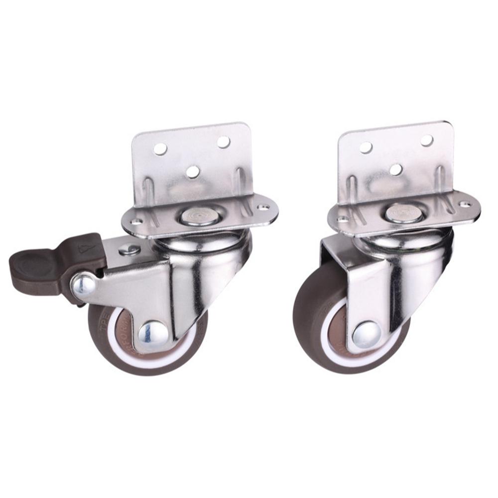 L Type Roller Baby Crib for Trolley Soft Rubber Swivel Caster Furniture Casters Bed Wheels Wheels