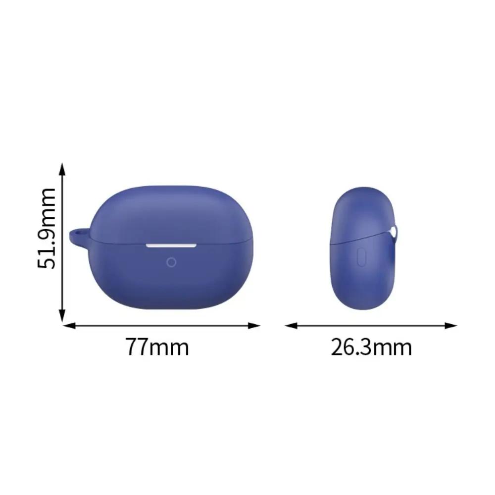 Silicone Earphone Case with Carabiner Dustproof Charging Box Sleeve Shockproof Anti Drop for HuaWei FreeBuds Pro 5