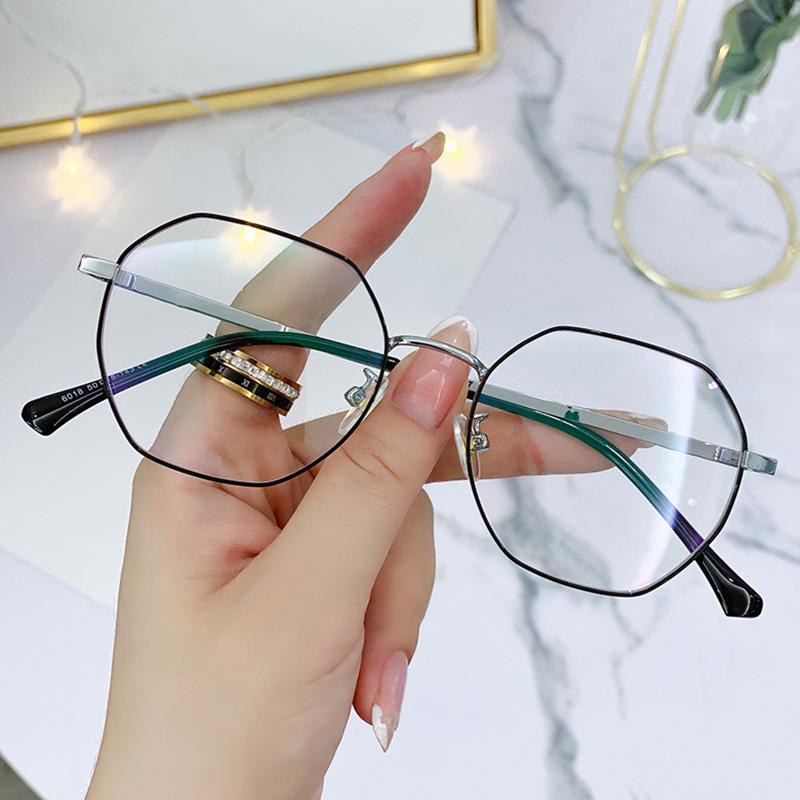 

Metal Polygon Myopia Glasses Ultralight Nearsighted Eyewear Diopter -0.5 to -3.5 for Women Men 0