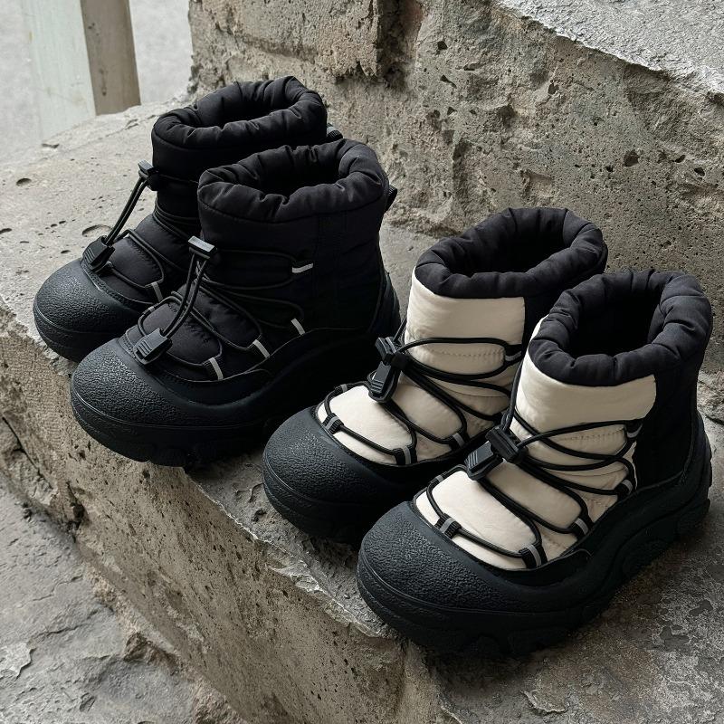 Children's Waterproof Thick-soled Snow Boots for Boys and Girls, Casual Cotton Shoes for Kids