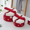 Christmas Decoration Storage Basket With Dust Cover Holiday Gift Box Cotton Rope Woven Snacks Small Gift Storage Basket