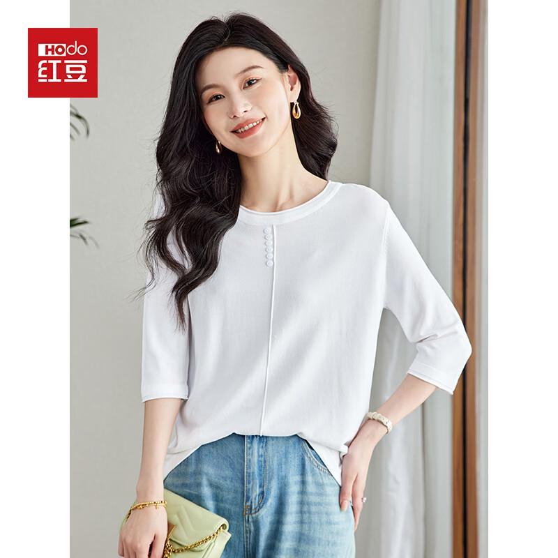 Hodo Women s Ice Silk Knit Short Sleeve Top M