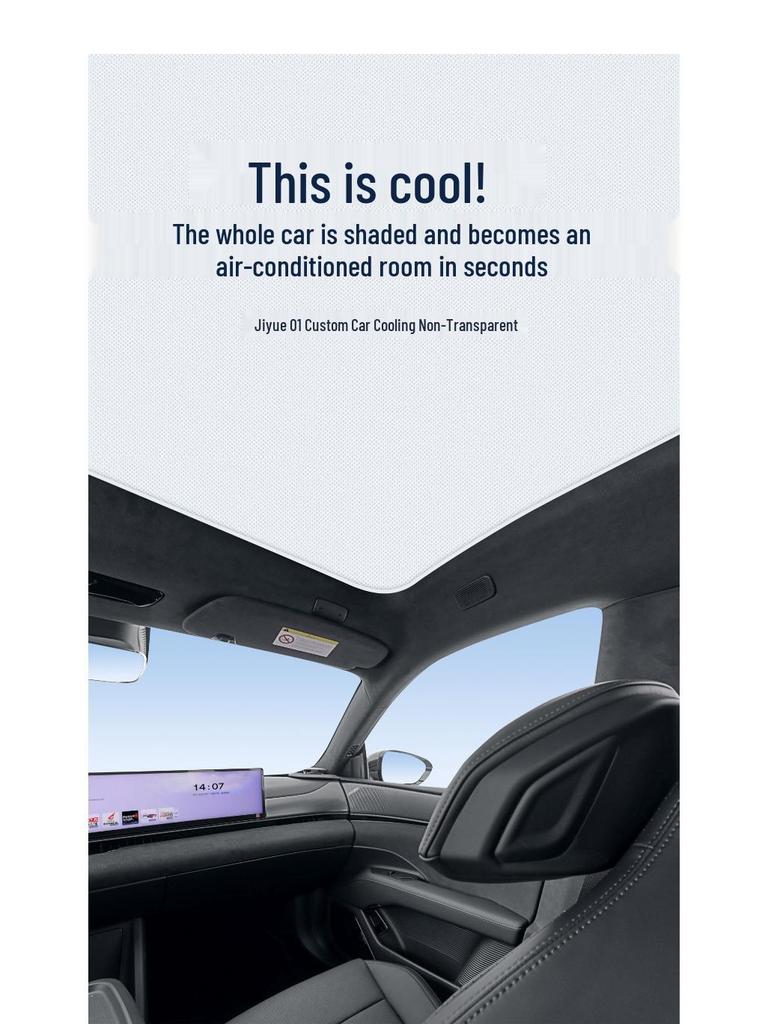 Jiyue 01 Silicone Suction Sunroof Sunshade for UV Protection