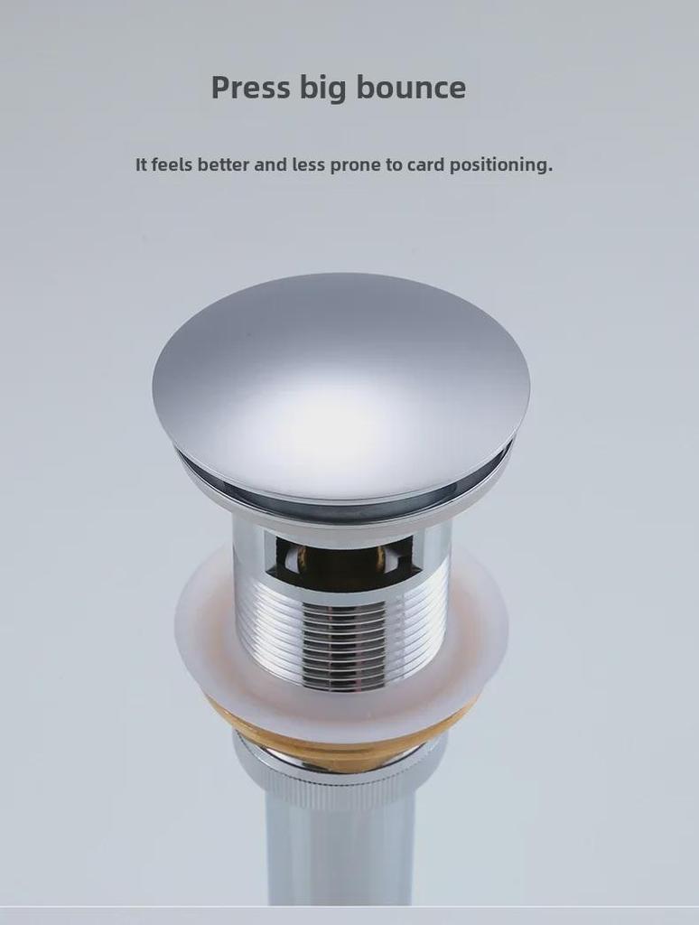 Copper Bounce Drainer for Bathroom Handwashing Basin with Deodorizing Drain Pipe