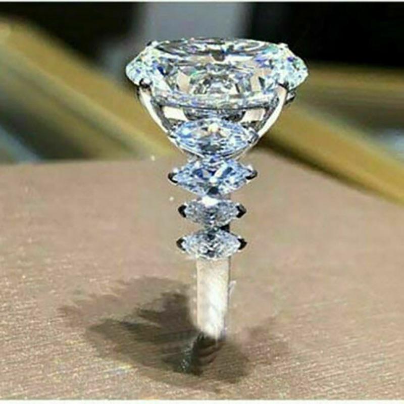 Popular European and American Fashion Oversized Zircon Temperament Women's Ring Ring, with Jewelry Factory
