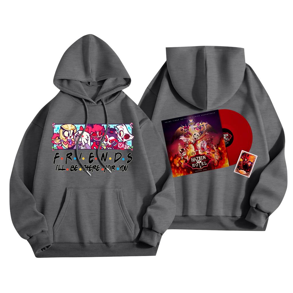 Unisex Fashion Lightweight Long Sleeve Pullover With Pockets Printed Hoodie