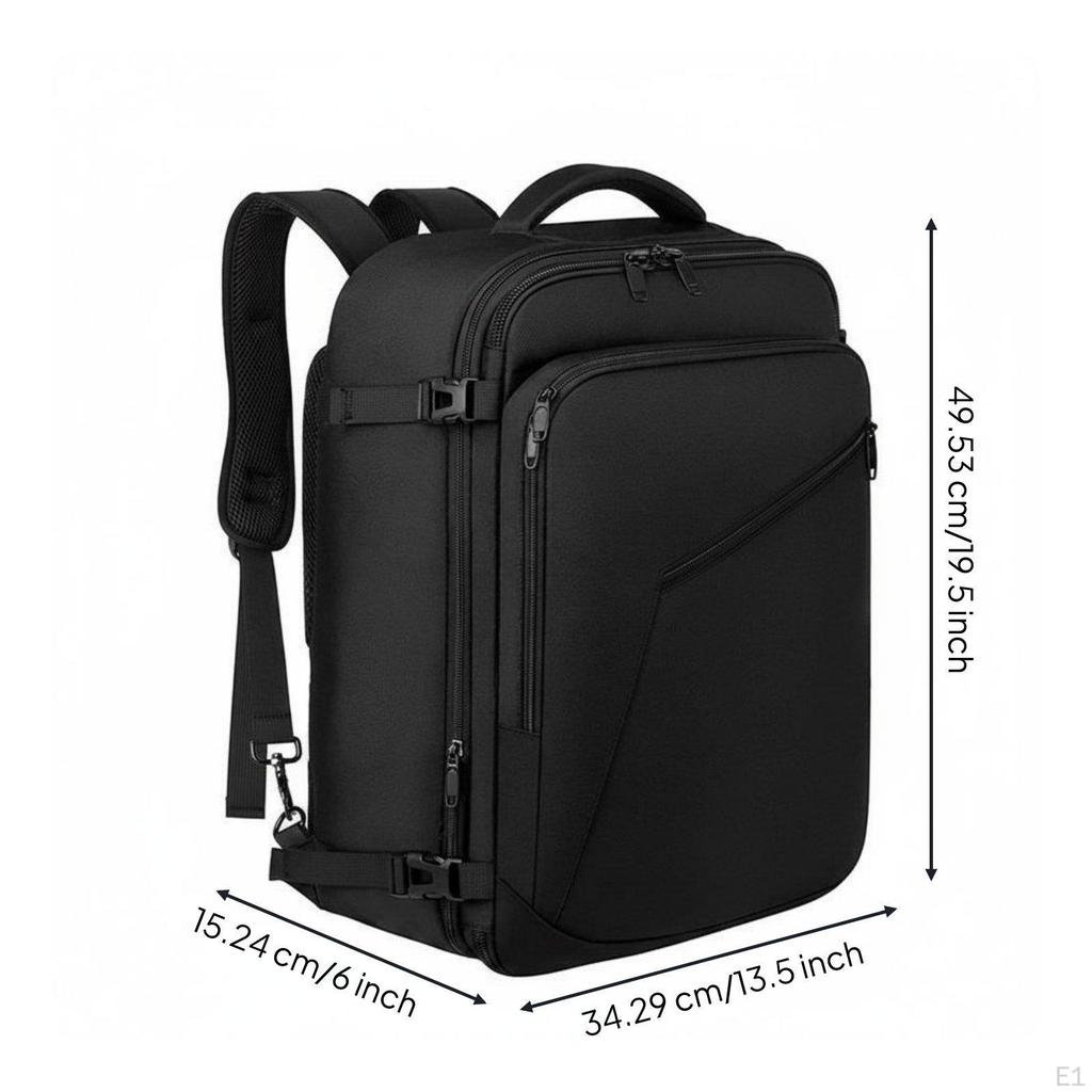 Business Backpack Large Capacity Travel Suitcase Bag for Men, Commuting Black