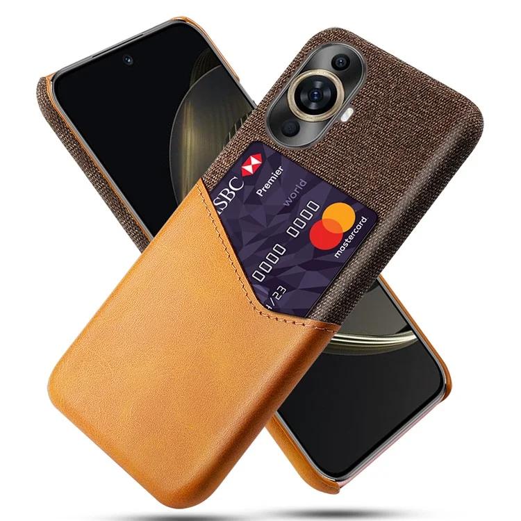 

Card Holder Phone Case for Huawei nova 11 / nova 12s 4G / nova 12 Lite 4G PU Leather Coated PC Cloth Texture Phone Cover