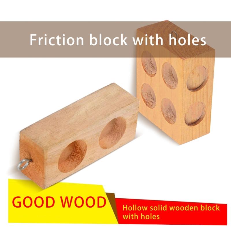 Double Hole Wood Block 6 Holes Friction Block Physical Mechanics Demonstration Teaching Equipment School Supplies