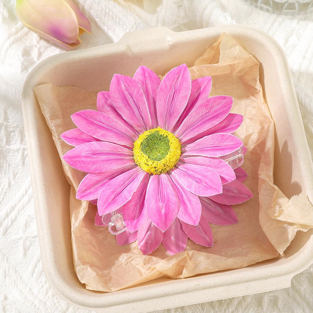 AWAYTR  Large Sunflower Flowers Hair Claw Hairpin Clips Headwear Women Girls Simulation Hair Clip Gripper Hair Accessories