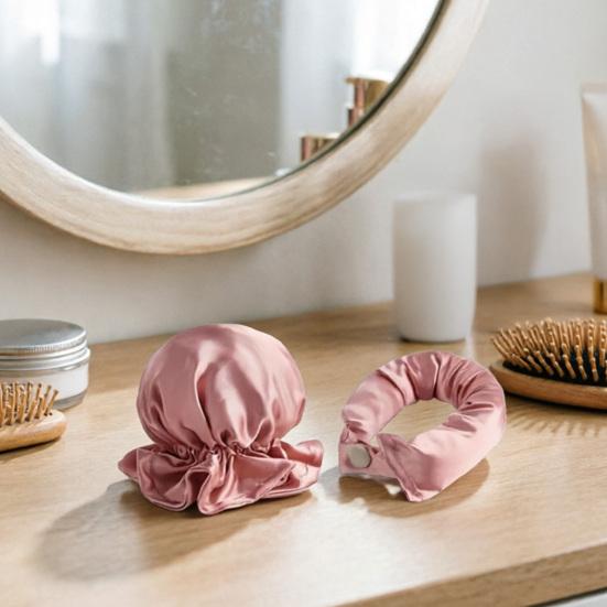 No Heat Hair Curling Rod Headband Satin Bonnet Women Overnight Sleeping Silk Hair Curler Long Hair Curls Roller Styling Tool