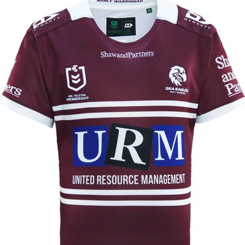NRL Rugby Jersey Men Women Short Sleeve Training Shirt Titans Sea Eagles Dolphins Sharks Home Away Games Fall