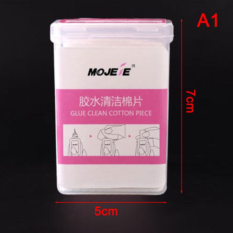 200 Pcs Lint-Free Paper Cotton Wipes Eyelash Glue Remover Wipe Clean Cotton