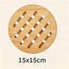 Portable Placemat Thickened Circular Square Household Coaster Hollowed Out Bamboo Insulation Mat Dining Table Mat