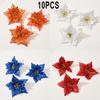 Colorful Christmas Tree Party Decor Pack of 10 Christmas Flower Baubles