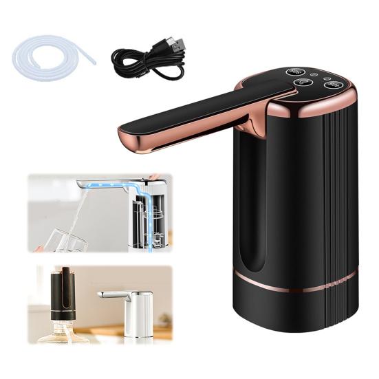 Foldable Water Dispenser Pump with 3 Speed Modes 1200mAh Automatic Water Pump for 5-Gallon Bottles 600ml Timed Dispensing Water Pump